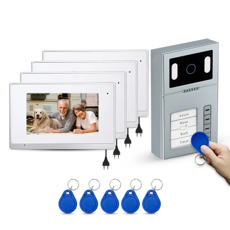 VILLA 4 - IP videovrátnik s integrovanou prístupovou čítačkou. Zvonenie na mobil.