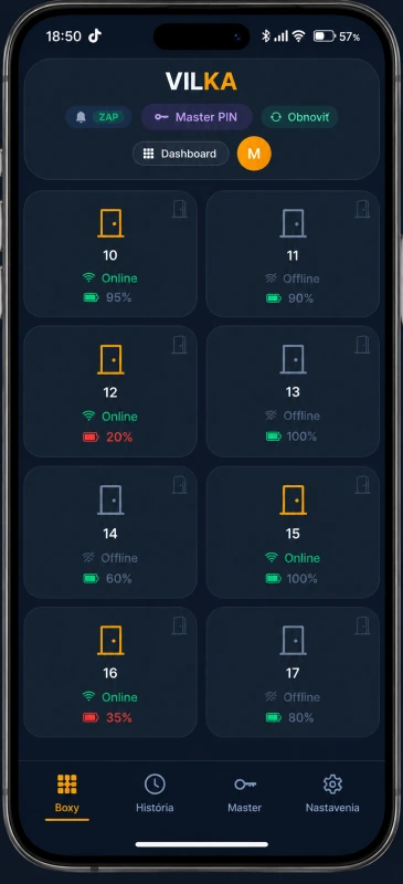 VILKA - Access - správa inteligentného prístupu TTlock - prehľadný kalendár - ONLINE 2