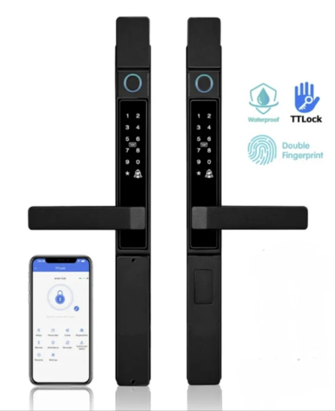 SMART - Elektronická kľučka VILKA-DOUBLE - odtlačok prsta, karta, kód, APP, IP 68- TTLOCK