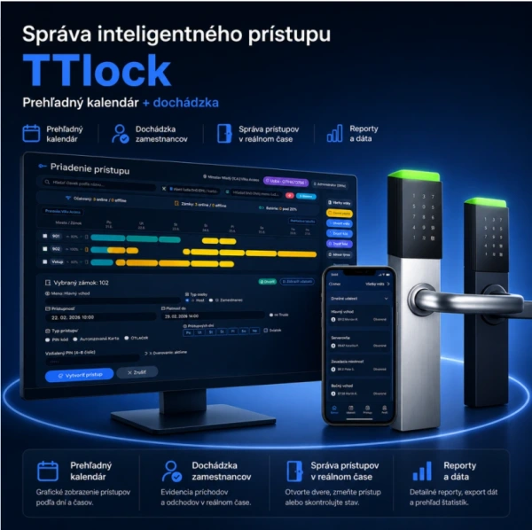 VILKA - Access - správa inteligentného prístupu TTlock - prehľadný kalendár - ONLINE 1