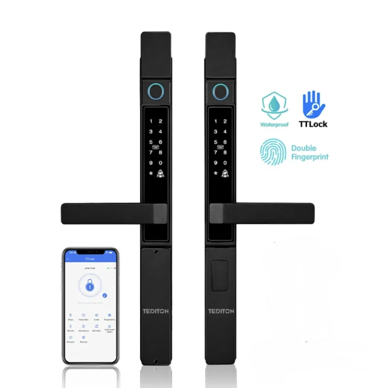 SMART - Elektronická kľučka VILKA-DOUBLE - odtlačok prsta, karta, kód, APP, kľuč - TTLOCK
