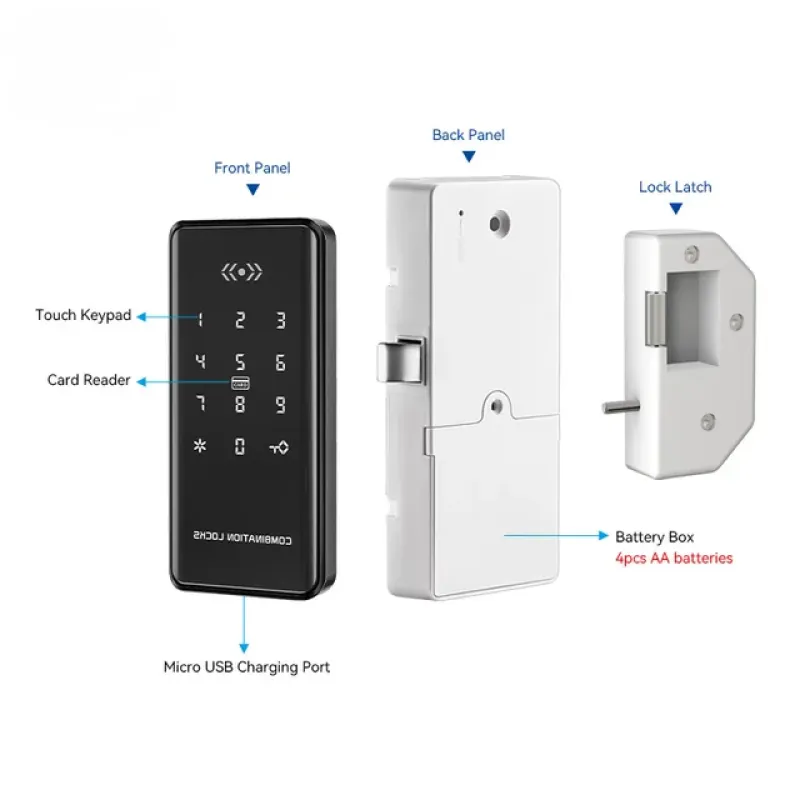 Smart elektronický skrinkový zámok - PIN kód, RFID karta, APP - ONLINE - TTLOCK