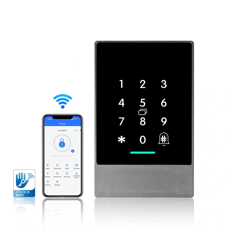 SMART iReader CODE - ONLINE - RFID karta - PIN kod - karta- APP -TTlock 1