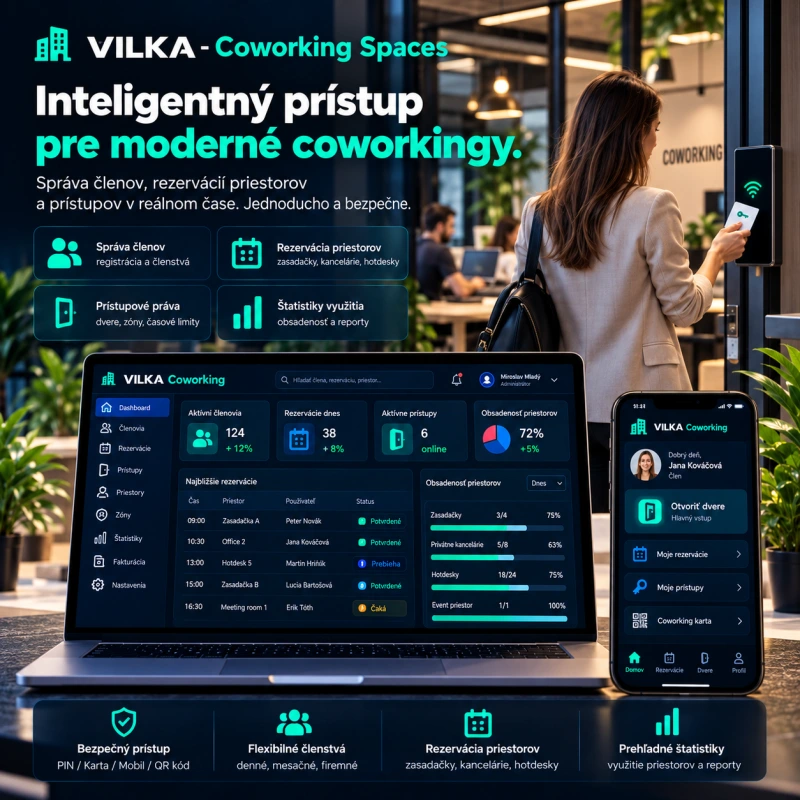 VILKA - Coworking Spaces ONLINE softver s verejným kalendárom
