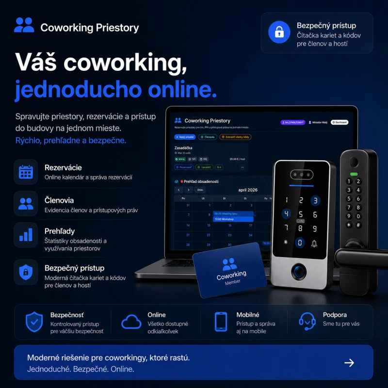 VILKA - Coworking Spaces ONLINE softver s verejným kalendárom