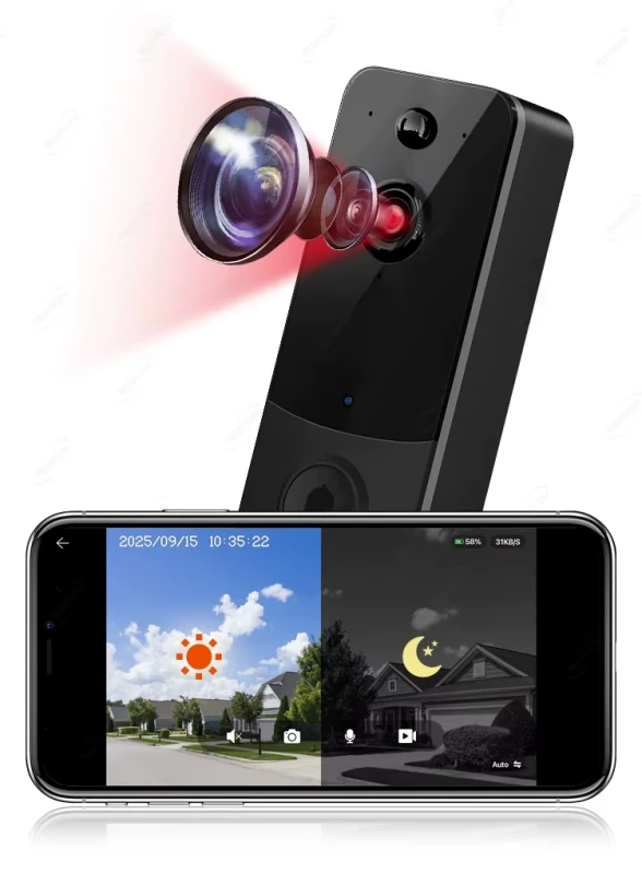 TTLOCK VIDEO ZVONČEK- Bezdrôtový Smart WIFI video zvonček -zvonenie iba na mobil. 3