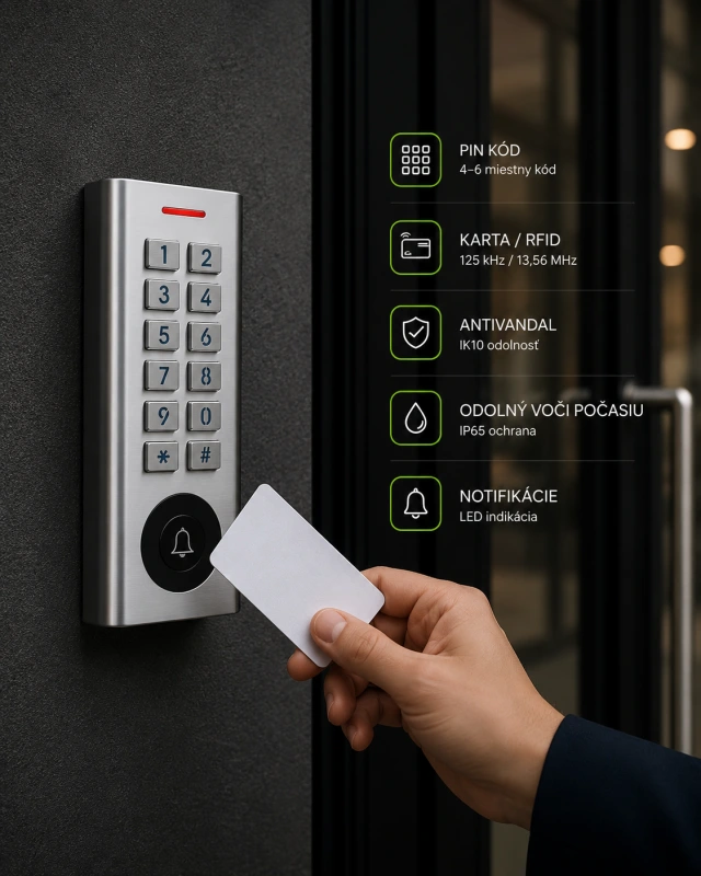 SMART iReader - ANTIVANDAL- ONLINE - RFID čítačka - PIN- karta, AP- TTlock