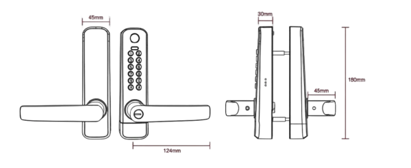 SMART - Elektronická kľučka VILKA GATE - Vstupné dvere, IP65 -TTLOCK 3