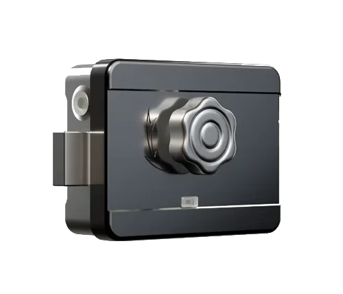 Elektrozámok - samo uzamykací na povrch, s výsuvnou mechanickou závorou. 3