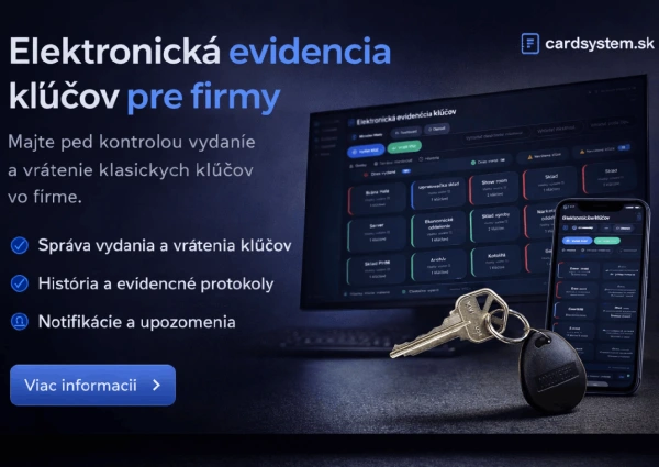 VILKA Access - elektronická evidencia klasických kľúčov s možnosťou skenovania