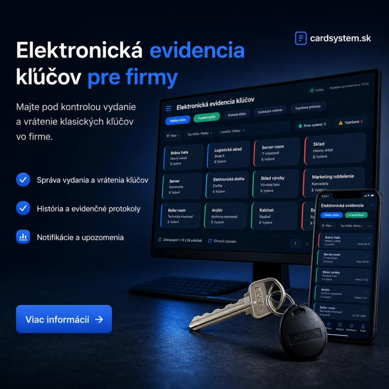VILKA - Ekey- elektronická evidencia klasických kľúčov s možnosťou skenovania